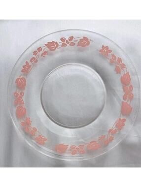 Vintage Anchor Hocking Gooseberry Pink Dessert Plate Glass